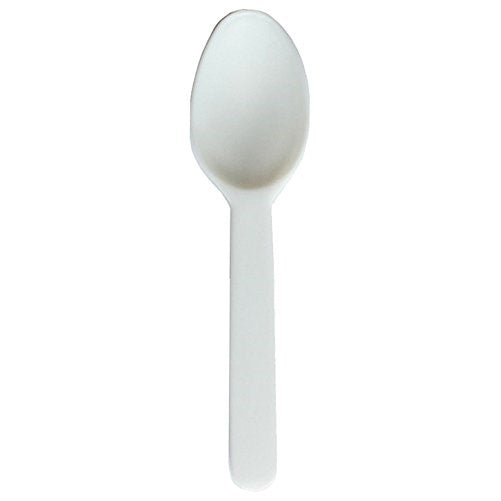 Daxwell Light Weight Polypropylene 3.25" Taster Spoon, White, Recyclable (Bag of 500)