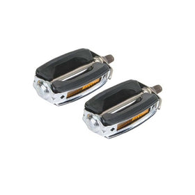 krate Pedals 1/2" Black/Chrome. Bike pedals, bicycle pedal, for lowrider , beach cruiser, chopper, limo, stretch bike