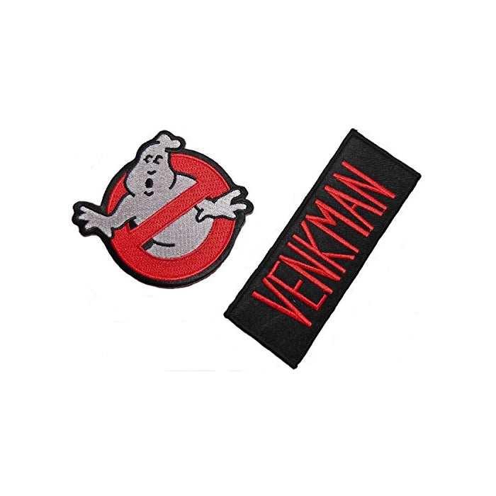 GHOSTBUSTERS Logo & VENKMAN Name Set of 2 Embroidered PATCHES