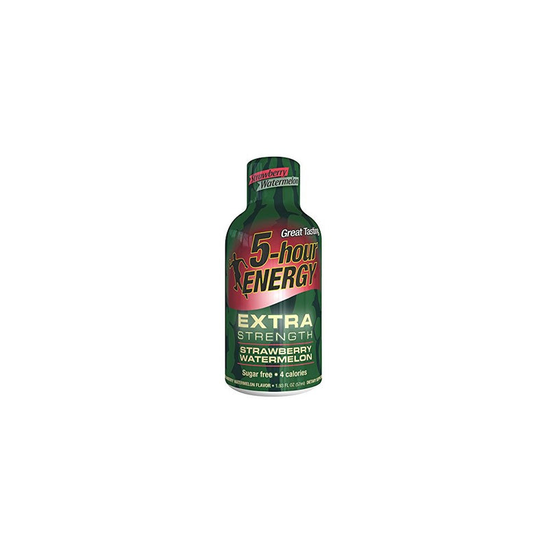 5 Hour Energy Drink Shot, Extra Strength Strawberry Watermelon, 12 Count