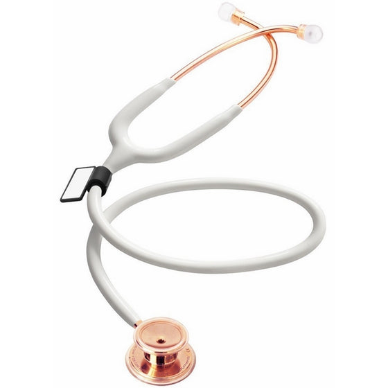 MDF Rose Gold MD One Stainless Steel Premium Dual Head Stethoscope - Rose Gold Edition - White (MDF777RG-29)
