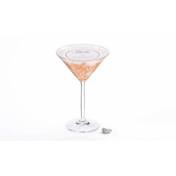 Secret Jewels Peach Pomegranate Candles Martini Glass Candle