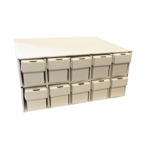 Card Penthouse House Storage Box - with 10 800-Count Vertical Storage Boxes