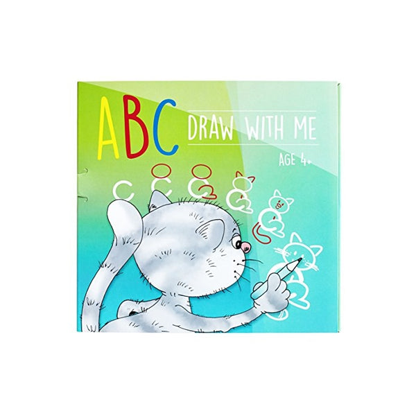 ABC Draw With Me | Wipe Clean Alphabet Flash Cards | Great Birthday Gift Present For Girls Boys Age 3 4 5 6 7 Years Old | Art set |