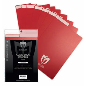 25ct Max Pro Comic Book Dividers - Red - New Design Innovative Flex Fold Tabs