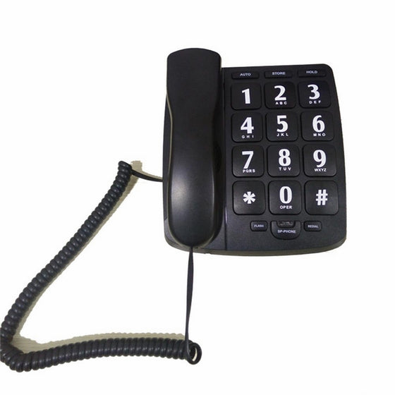 MegFong MF-02B Large Button Phone for Elderly Senior Amplified Corded Phone with Speakerphone for Hearing Impaired