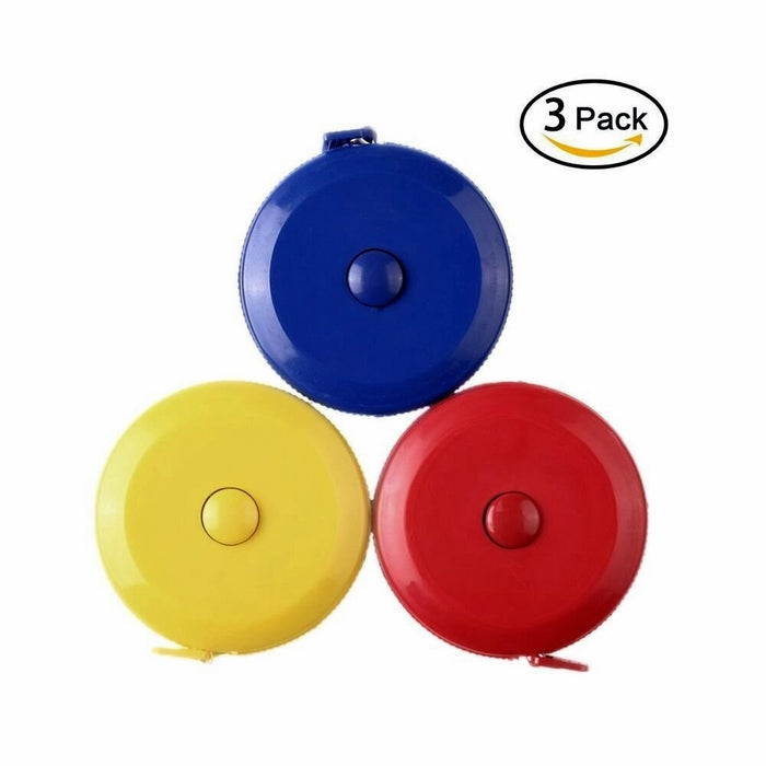 JASMINE HUI pcs150 cm 60 Inch Push Button Soft Retractable Tape Measure Handy Pocket Tape Measure Double-Sided Tailor's Measuring Tape