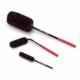 Liquid X Original Wheel Woolies Brushes 3 Piece Kit - Includes Angled Caliper Spoke Brush - USA MADE - Black - NEW & IMPROVED