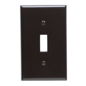 Leviton 85001 1-Gang Toggle Device Switch Wallplate, Standard Size, Thermoset, Device Mount, Brown