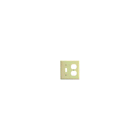 Leviton 85005 2-Gang 1-Toggle 1-Duplex Device Combination Wallplate, Standard Size, Thermoset, Device Mount, Brown