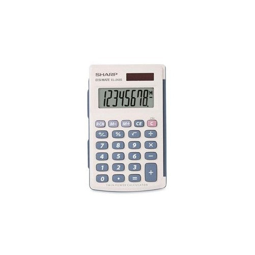 Sharp Electronics EL243SB 8-Digit Twin Powered Calculator