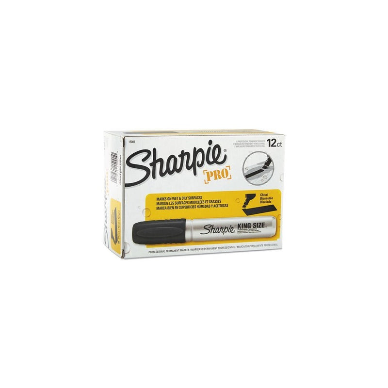 Sharpie 15001 Box of 12 Sharpie Pro King Size Chisel Tip Permanent Markers