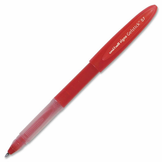 Uni-Ball Gelstick Gel Pens, Medium Point, Red Ink, 12 Count