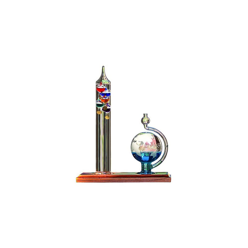 AcuRite 00795A2 Galileo Thermometer with Glass Globe Barometer