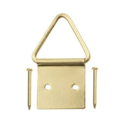 OOK 50205 20-Pound Steel Brass-Plated Ring Hangers, 2-Pack