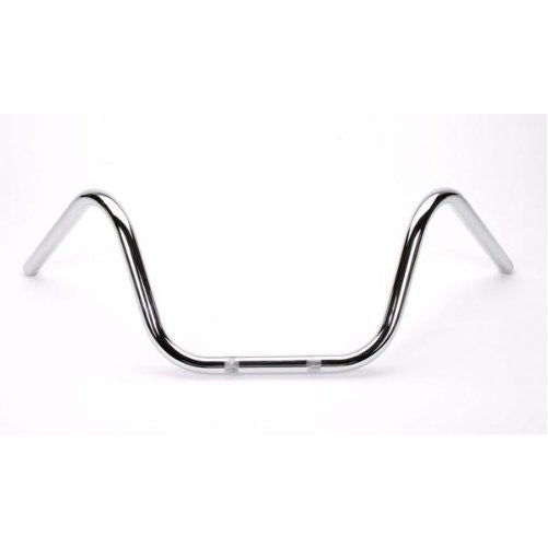 Flanders 1 Inch Springer Buckhorn 2 Bar Knurl Chrome for Harley