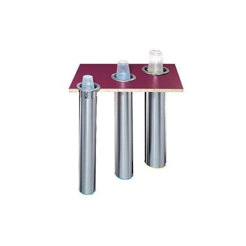 San Jamar C3400CV Stainless Steel In-Counter Vertical Cup Dispenser, Fits 12oz to 24oz Cup Size, 23-1/2" Tube Length
