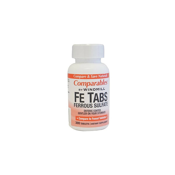 Comparables By Windmill Fe Tabs Ferrous Sulfate Tablets 300 Tablets