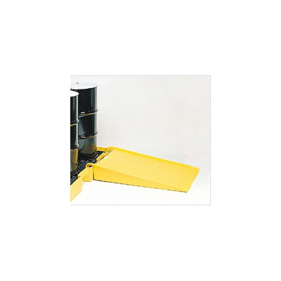 Eagle 1689 Polyethylene Low Profile Pallet Ramp, Yellow, 1500 lbs Load Capacity, 45.5" Length, 32" Width, 8" Height