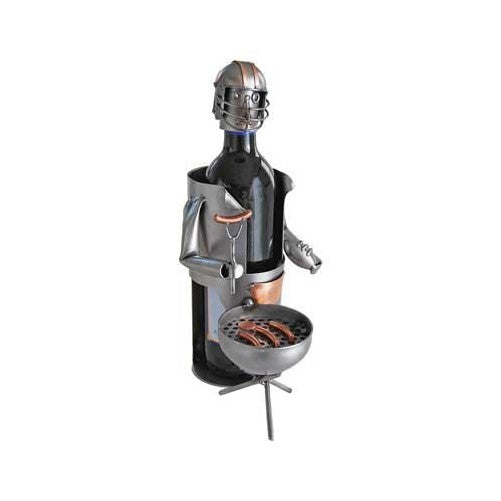 Tailgating Party Wine Bottle Holder or Wine Caddy from H&K Steel Sculpture - 6170-LI