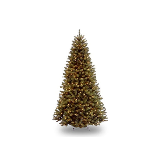 National Tree 9-Foot North Valley Spruce Tree with 700 Clear Lights, Hinged (NRV7-300-90)