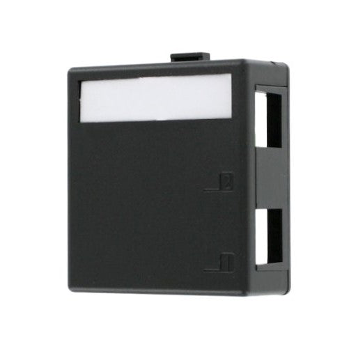 Leviton 41089-2EP QuickPort Surface Mount Housing, 2-Port, Black, Includes 1 Blank QuickPort Insert