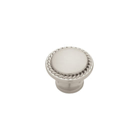 Liberty PN0293-SN-C 30mm Rope Edged Kitchen Cabinet Hardware Knob, Satin Nickel
