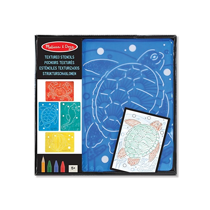 Melissa & Doug Textured Stencils - Sea Life