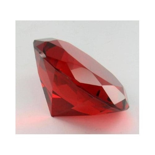 Mother's Day Special: Ruby Glass Crystal Diamond Shaped Paperweight 2.25"