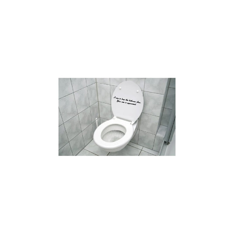 I AIM TO KEEP THIS BATHROOM CLEAN decal sticker funny, Black