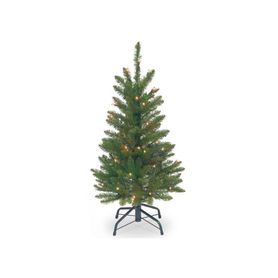 National Tree (KW7-300-30) Kingswood Fir Wrapped Pencil Tree with 50 Clear Lights, 3-Feet