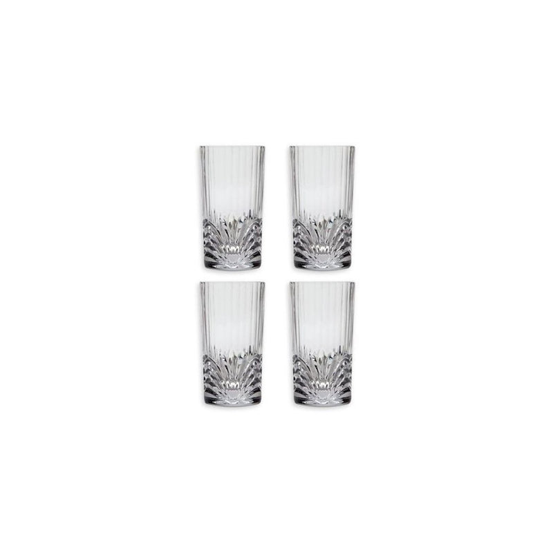 Wave Highball Crystal Glass Tumblers by Shannon, Set of 4