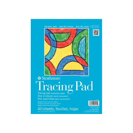 Strathmore 100 Series Youth Tracing Pad, 9"x12" Tape Bound, 40 Sheets