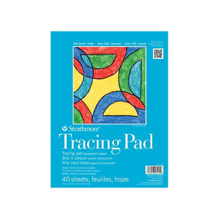 Strathmore 100 Series Youth Tracing Pad, 9"x12" Tape Bound, 40 Sheets
