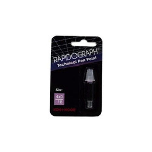 Koh-I-Noor Rapidograph Stainless Steel Replacement Point, .18mm, 1 Each (72D.4Z)