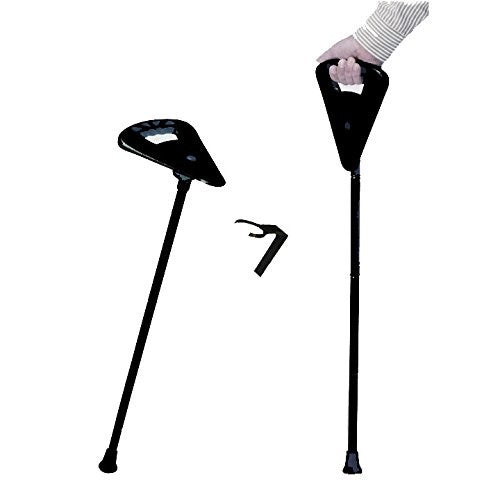 Black Flipstick Straight Non-Adjustable Seat Cane