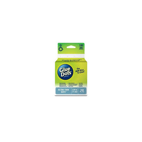 Glue Dots Clear Dot Roll, Ultra Thin .375" 300/Pkg