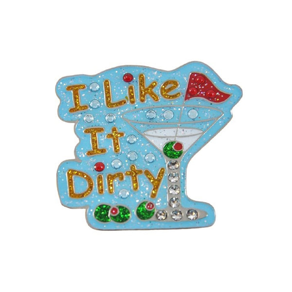 Navika I Like It Dirty Swarovski Crystal and Glitz Ball Marker with Hat Clip