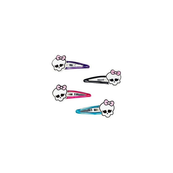 Monster High Barrettes Birthday Party Favours (4 Pack), Multi Color, 1" x 2'.