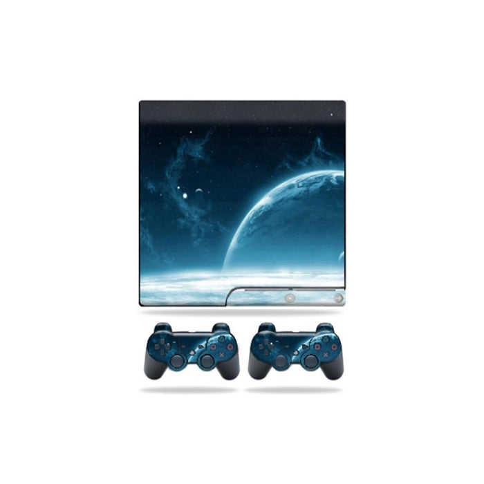 Protective Vinyl Skin Decal Cover for Sony Playstation 3 PS3 Slim Skins 2 Controller Skins Sticker Outer Space