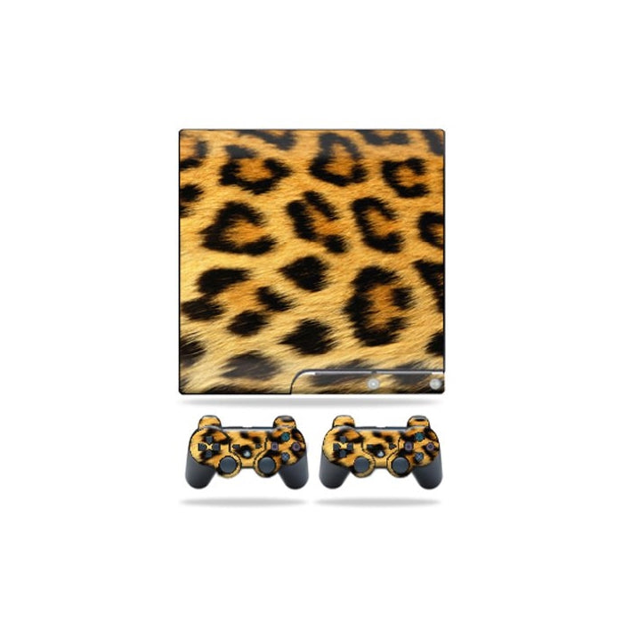 Protective Vinyl Skin Decal Cover for Sony Playstation 3 PS3 Slim Skins 2 Controller Skins Sticker Cheetah