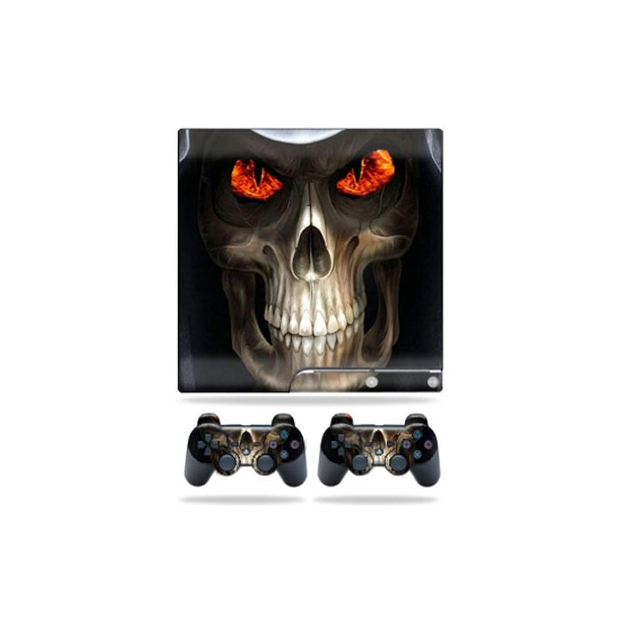 Protective Vinyl Skin Decal Cover for Sony Playstation 3 PS3 Slim Skins 2 Controller Skins Sticker Evil Reaper