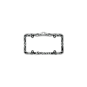 Cruiser Accessories 22635 Chrome/Black Princess License Plate Frame