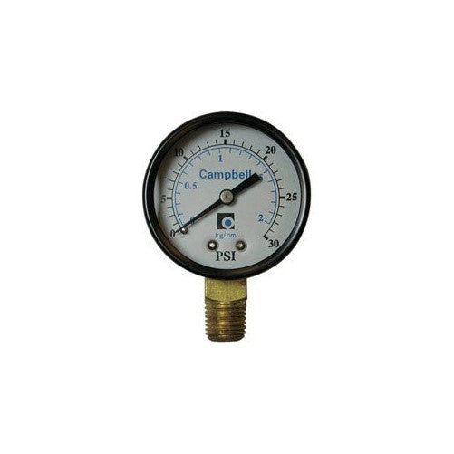 GAUGE PRESSURE 30PSI LF by CAMPBELL MfrPartNo PG3-NL