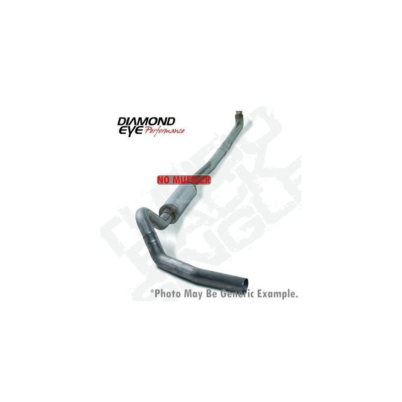 Diamond Eye K4114S-RP Diesel Exhaust 4" Turbo Back 409 SS - No Muffler Duramax