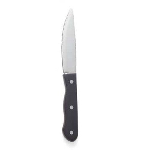 Walco Heavy Duty S/S Steak Knife w/ Black Delrin Handle