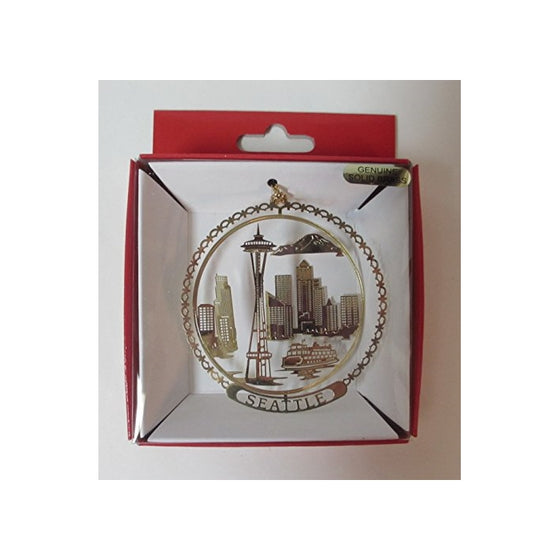 SEATTLE Brass Christmas ORNAMENT