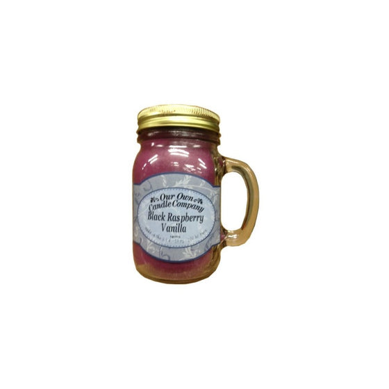 Black Raspberry Vanilla Scented 13 Ounce Mason Jar Candle By Our Own Candle Company