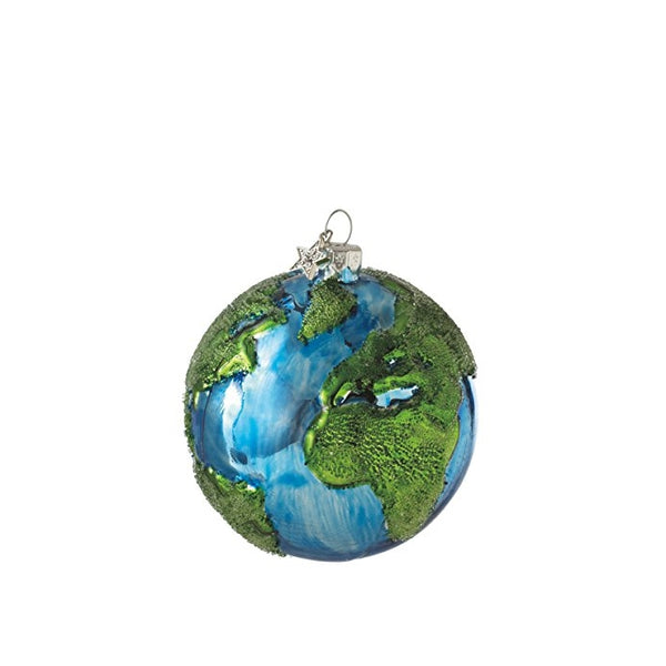 Earth Design 3" Glass Ball Christmas Tree Ornament