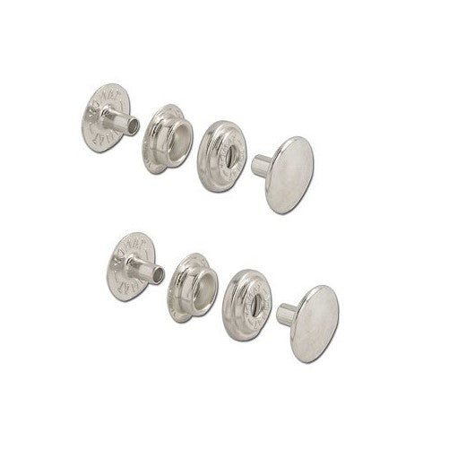 Tandy Leather "Line 24" Nickel Plated Steel Snaps (1263-02) - TWO 10 PACKS